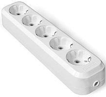 Колодка удлинителя с заземлением UNIVersal 5-м 16А 3500Вт белый картинка 